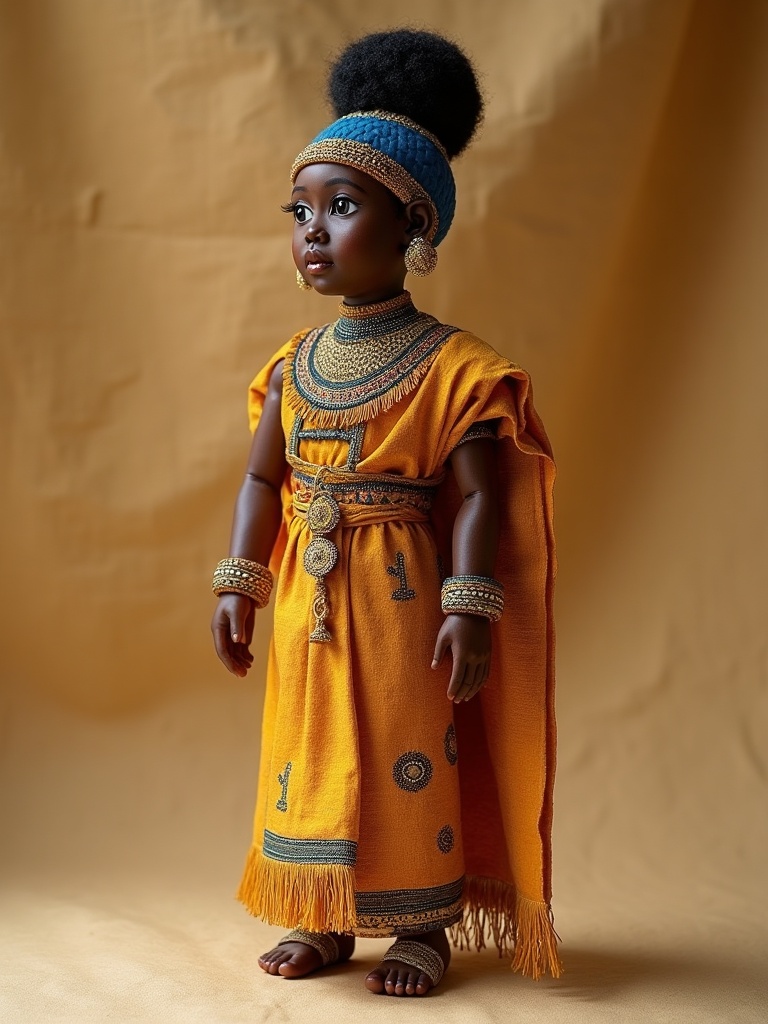 Amanirenas — handmade heritage doll, AI concept image