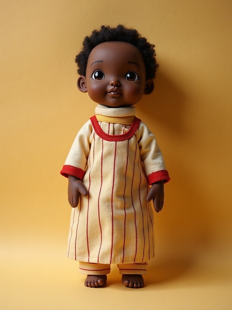 Andrianampoinimerina — handmade heritage doll, AI concept image