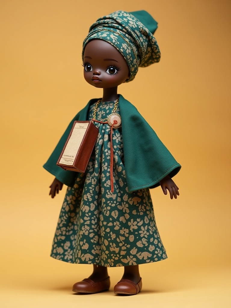 Idris Alooma — handmade heritage doll, AI concept image