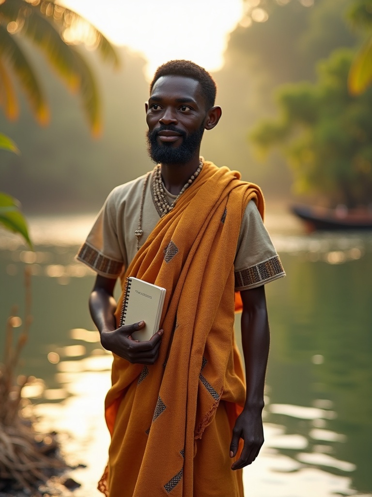 Ken Saro-Wiwa — handmade heritage doll, AI concept image