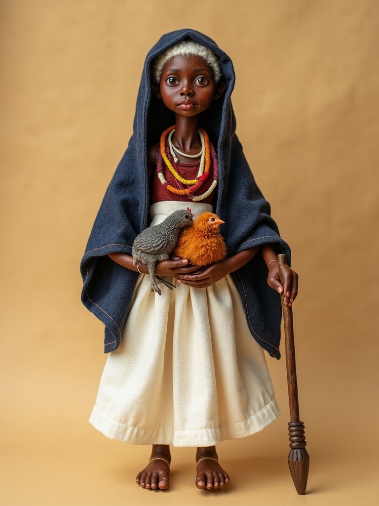 Mekatilili wa Menza — handmade heritage doll, AI concept image