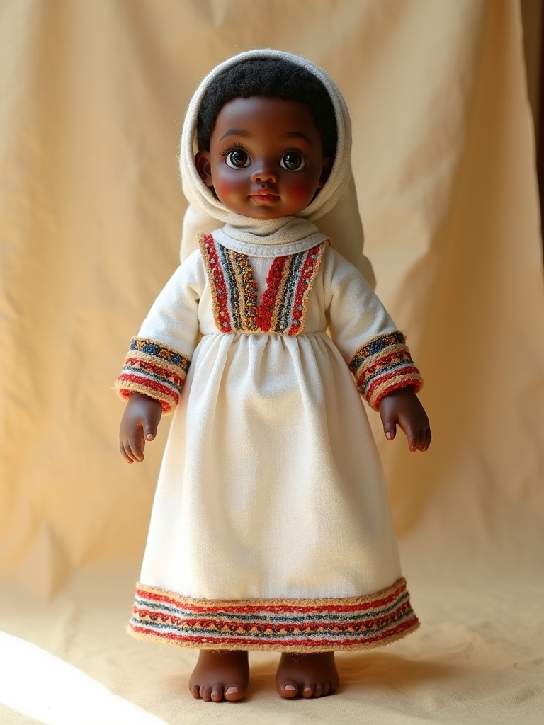 Selam — handmade heritage doll, AI concept image