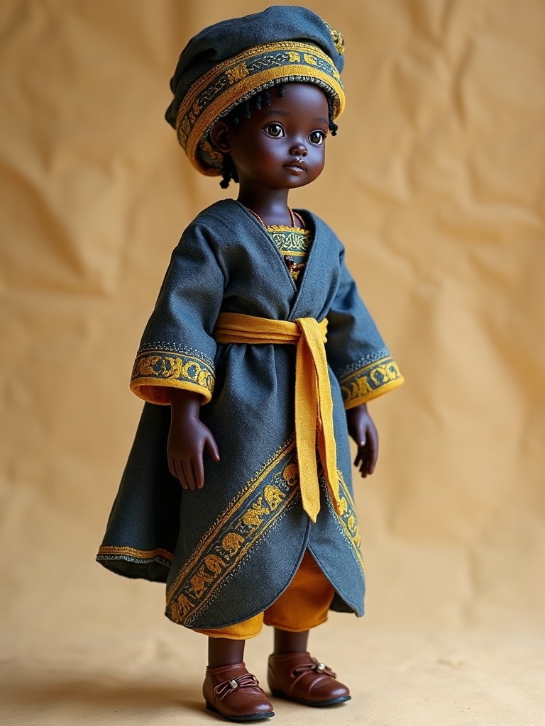 Sonni Ali Ber — handmade heritage doll, AI concept image