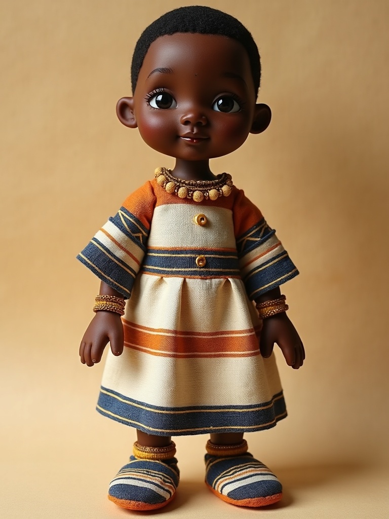 Thomas Sankara — handmade heritage doll, AI concept image