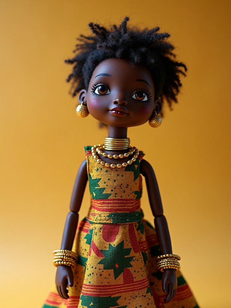 Yaa Asantewaa — handmade heritage doll, AI concept image
